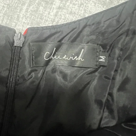 CHIC WISH FLORAL MIDI DRESS BLACK RED PICNK SLEEVELESS SCOOP NECK SIZE MEDIUM - Picture 6 of 12